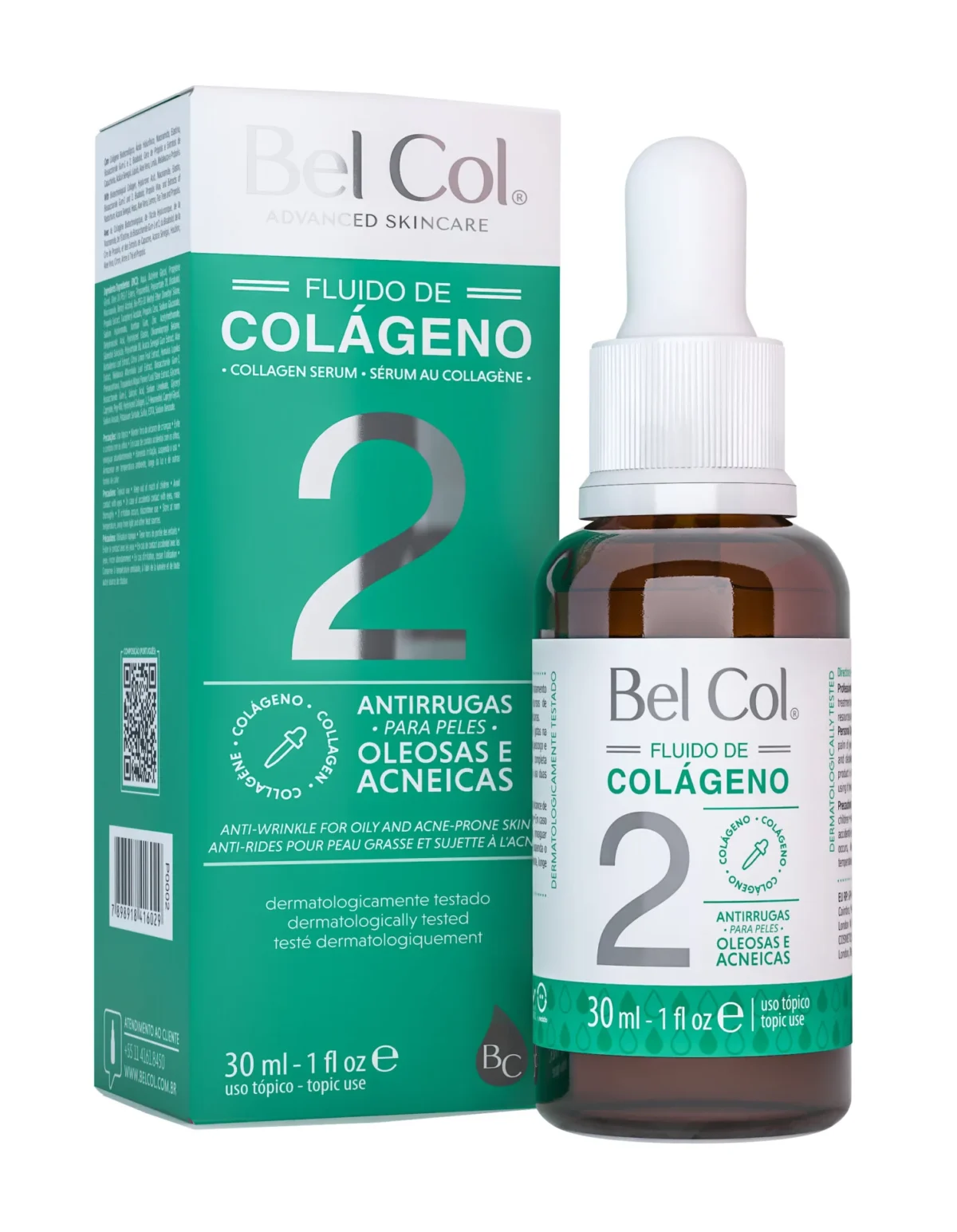Bel Col 2- Fluido de Colagénio para peles oleosas e acneicas