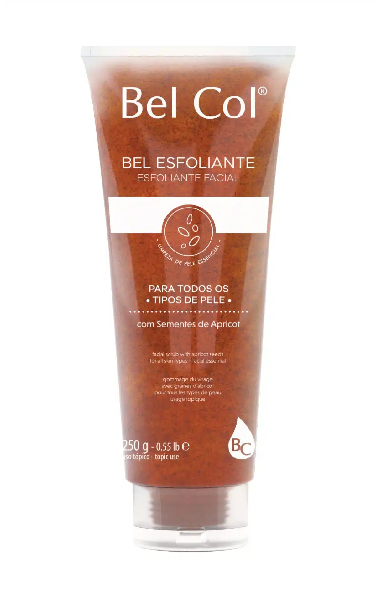 BEL ESFOLIANTE – ESFOLIANTE COM SEMENTES DE APRICOT -250 G