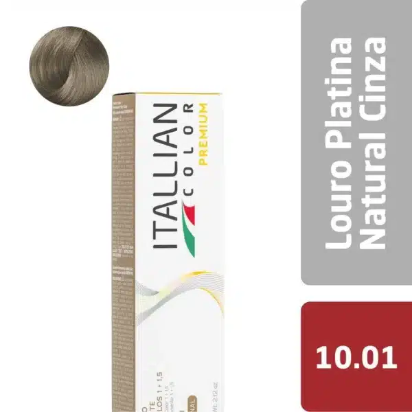 Coloração  Itallian Color Premium 60G Louro Platina Natural Cinza  10.01