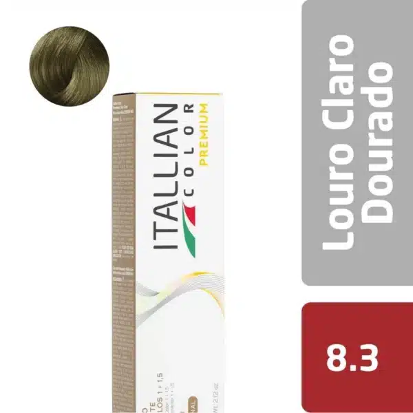 Coloração  Itallian Color Premium 60G Louro Claro Dourado  8.3