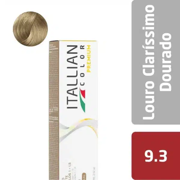Coloração  Itallian Color Premium 60G Louro Claríssimo Dourado 9.3
